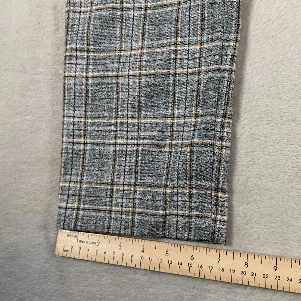 Murano Pants Mens 33x30 Gray Plaid Evan Fit Modern Comfort Flat‎ Front Dress - Picture 7 of 14